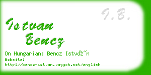 istvan bencz business card